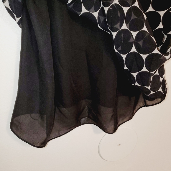 INC Polka Dot Scoop Neck Blouse With 3/4 Sleeves 315 - Picture 4 of 6